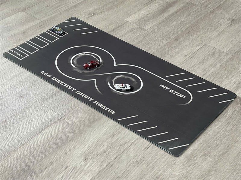  Phụ kiện thảm sa bàn chống trượt mô phỏng diorama đường đua PIT RACE nhiều kích thước 100x50 cho mô hình xe 1:64 Autono1 PT004 
