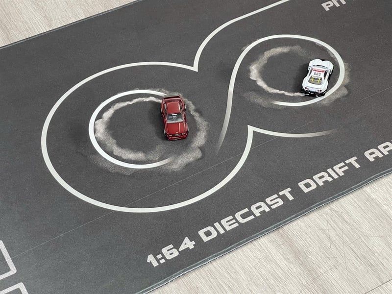  Phụ kiện thảm sa bàn chống trượt mô phỏng diorama đường đua PIT RACE nhiều kích thước 100x50 cho mô hình xe 1:64 Autono1 PT004 