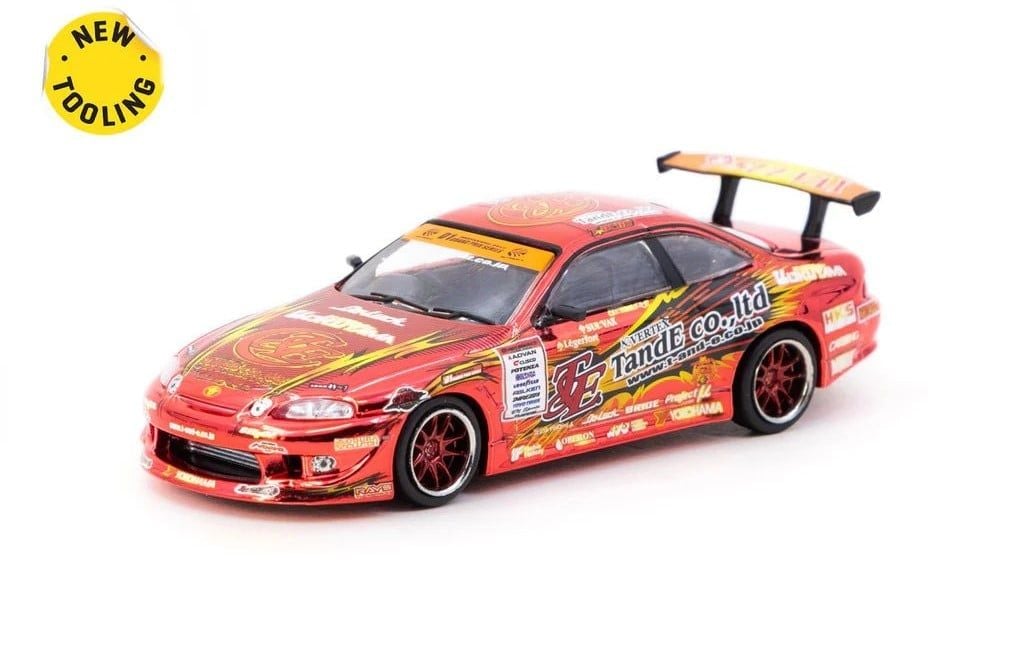  Mô hình xe Vertex Ridge TE3006 Soarer Chrome Red Special Edition (có chase) tỉ lệ 1:64 Tarmac WorksT64G-080-TE3006 