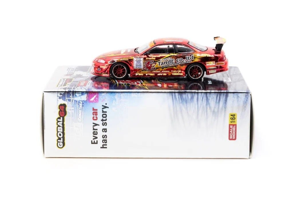  Mô hình xe Vertex Ridge TE3006 Soarer Chrome Red Special Edition (có chase) tỉ lệ 1:64 Tarmac WorksT64G-080-TE3006 