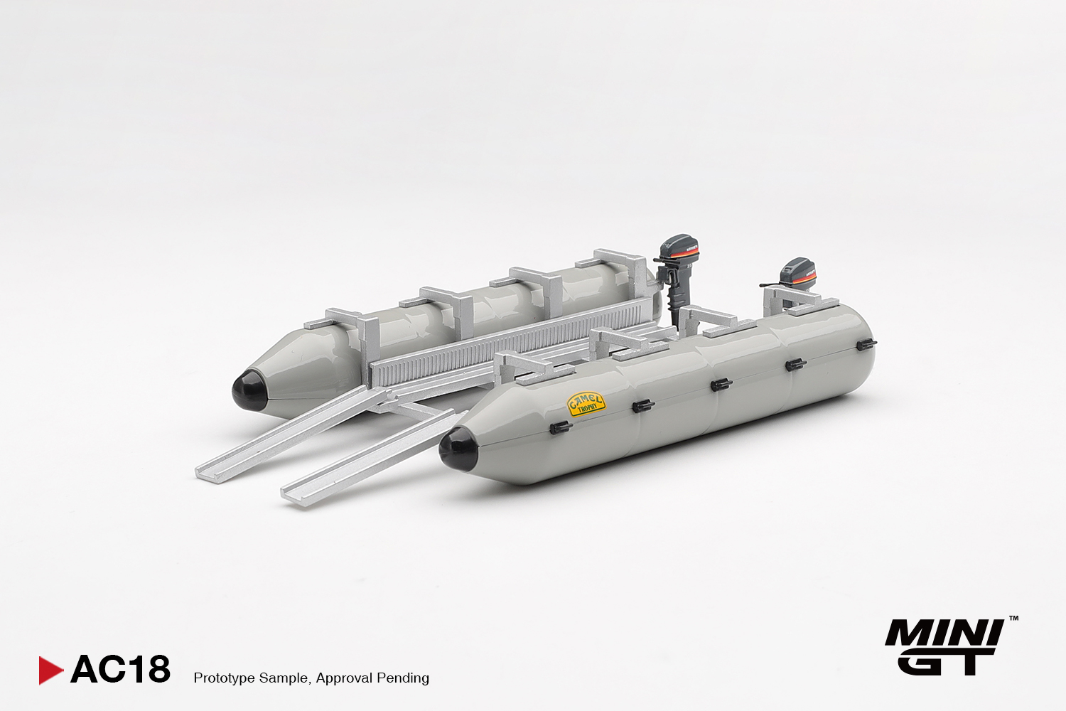 Mô hình Camel Trophy Pontoon Raft tỉ lệ 1:64 MiniGT MGTAC18 