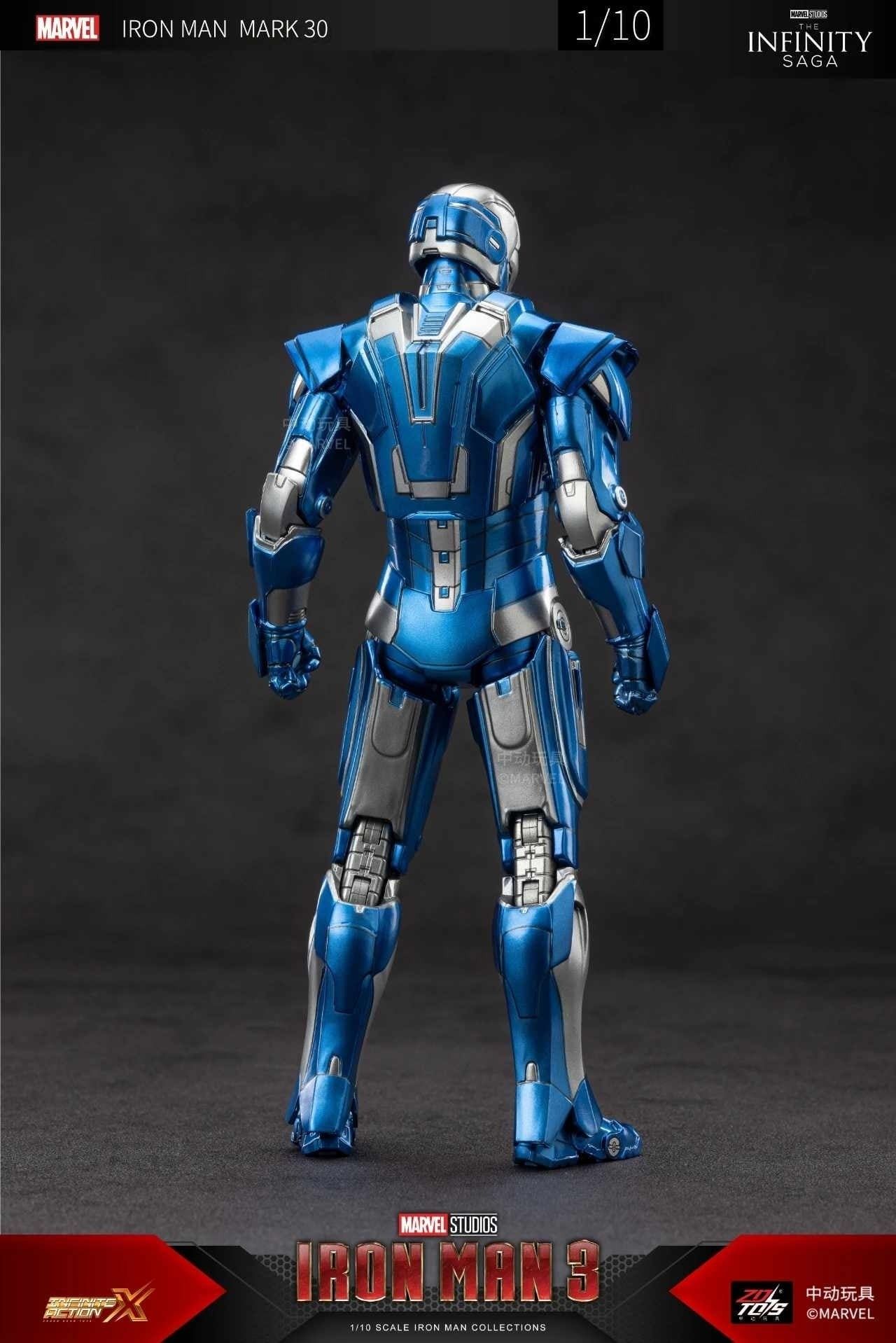  Mô hình nhân vật Marvel Iron man người sắt Mark 30 MK30 SHF Iron man 3 tỉ lệ 1:10 18CM ZM64 ZD Toys FG262 