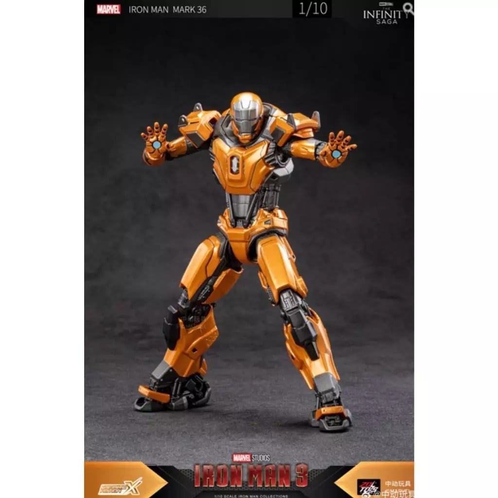  Mô hình nhân vật Marvel Iron man người sắt Mark 36 MK36 SHF Iron man 3 tỉ lệ 1:10 18CM ZM64 ZD Toys FG262 