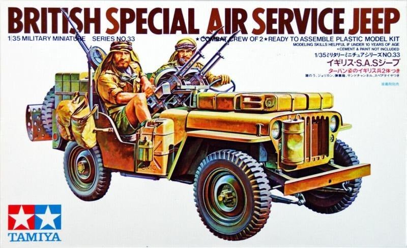  Mô hình lắp ráp xe Jeep Quân sự BR. S.A.S JEEP tỉ lệ 1:35 Tamiya 35033 