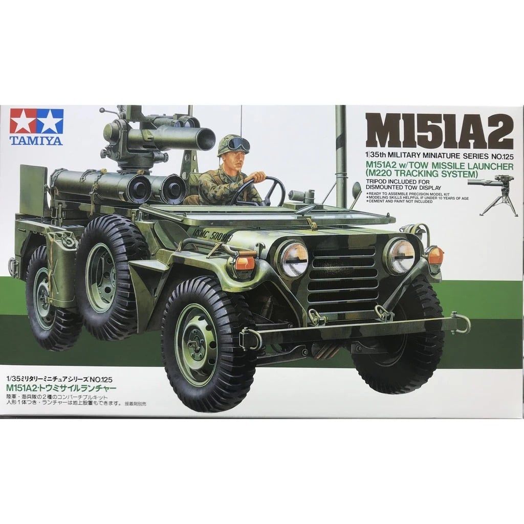  Mô hình lắp ráp ô tô quân sự U.S. M151A2 w/TOW LAUNCHER tỉ lệ 1:35 Tamiya 35125 