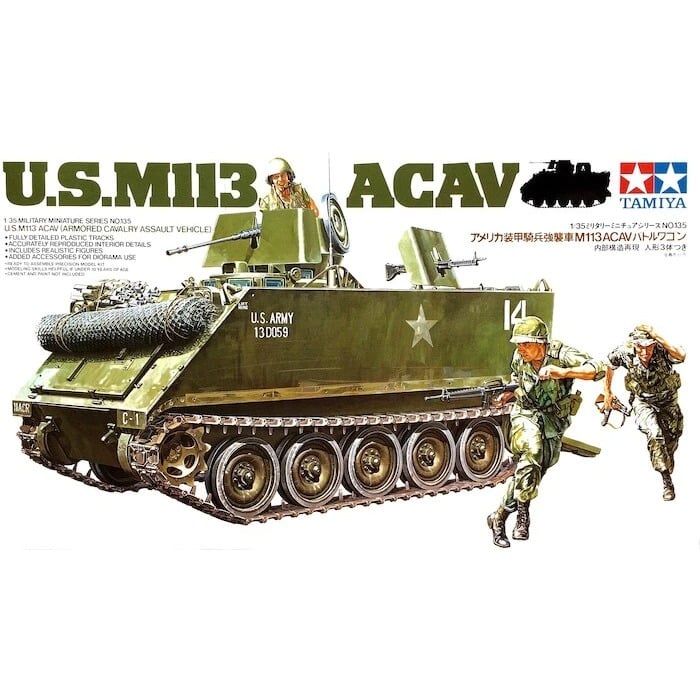  Mô hình lắp ráp xe tăng U.S. M113 ACAV tỉ lệ 1:35 Tamiya 35135 