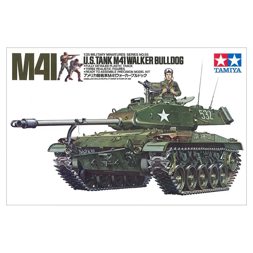  Mô hình lắp ráp xe tăng U.S.M41 Walker Bulldog tỉ lệ 1:35 Tamiya 35055 