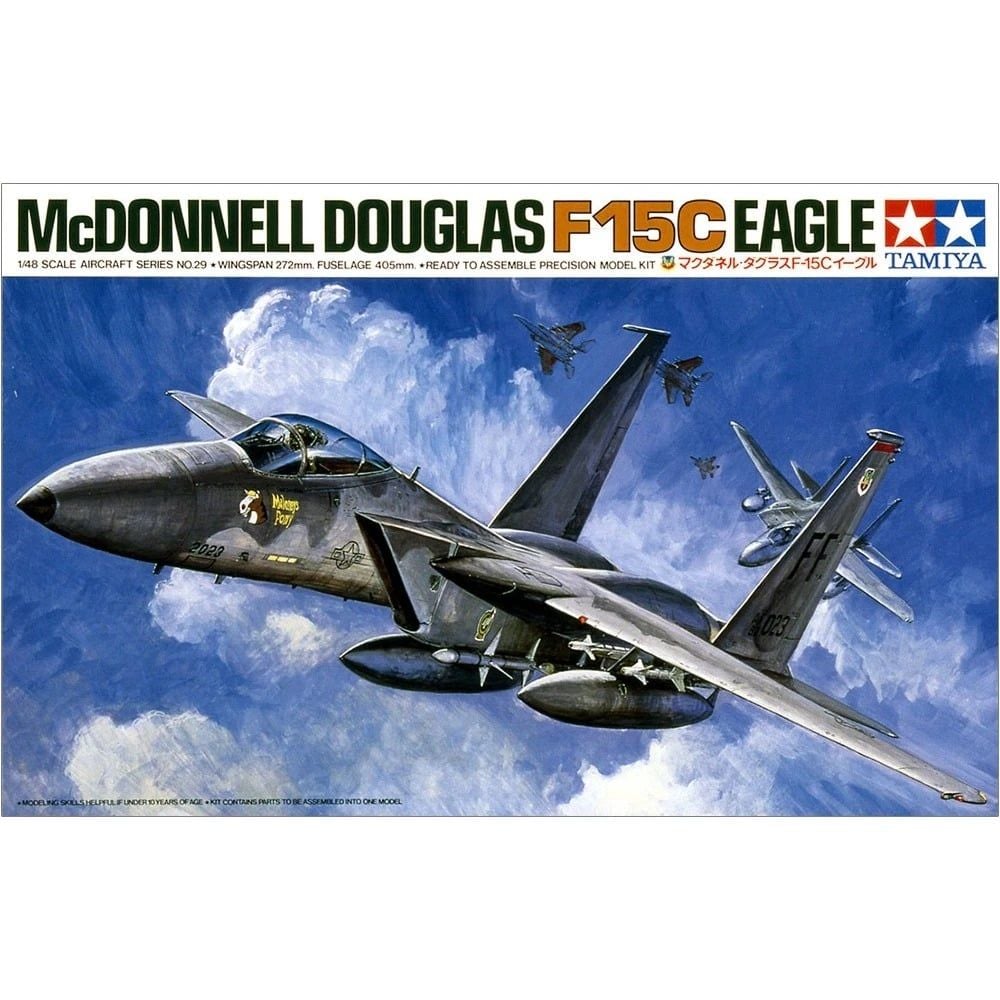  Mô hình lắp ráp máy bay quân sự McDONNEL DOUGLAS F-15C EAGLE tỉ lệ 1:48 Tamiya 61029 