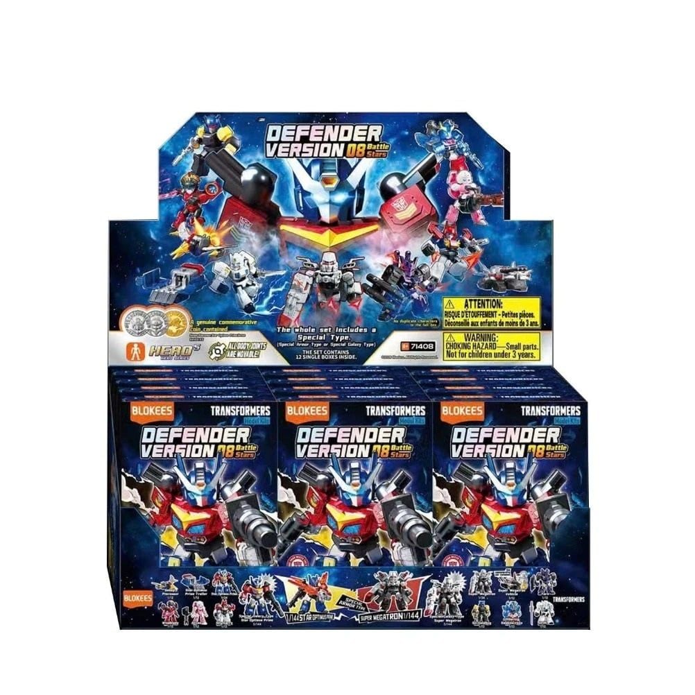  Blindbox Set 12 Mô hình lắp ráp series Blokees Transformers Defender Version DV08 Battle Stars ET66 71408 