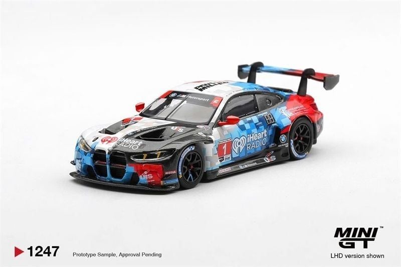  Mô hình xe BMW M4 GT3 EVO #1 Paul Miller Racing 2025 IMSA Daytona 24 Hrs bản card tỉ lệ 1:64 MiniGT MGT01247 