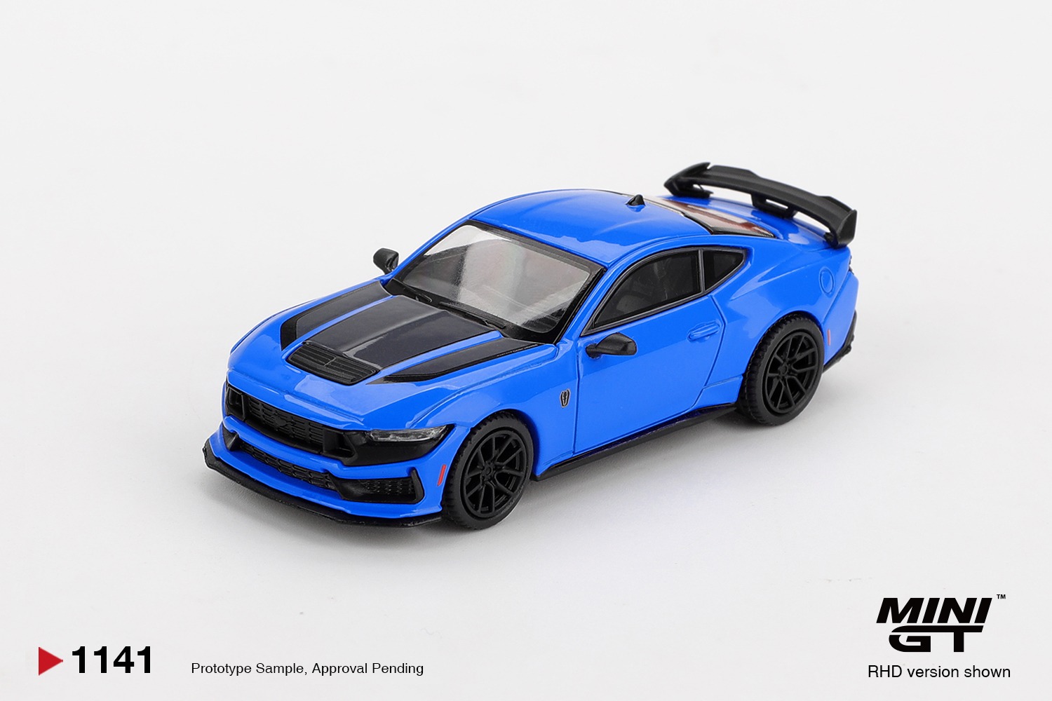  Mô hình xe Ford Mustang Dark Horse 2024 Grabber Blue bản card tỉ lệ 1:64 MiniGT MGT01141 