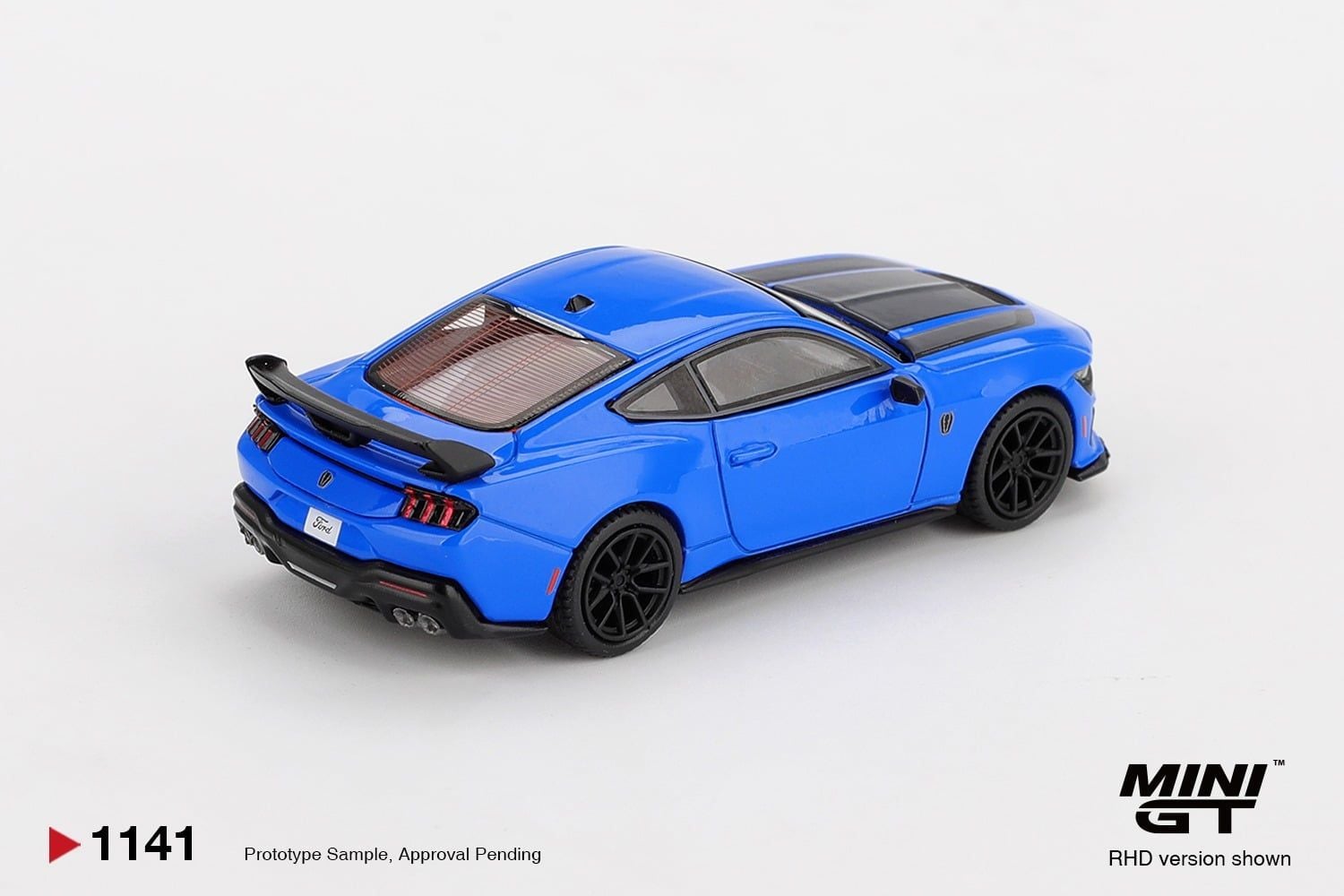  Mô hình xe Ford Mustang Dark Horse 2024 Grabber Blue bản card tỉ lệ 1:64 MiniGT MGT01141 