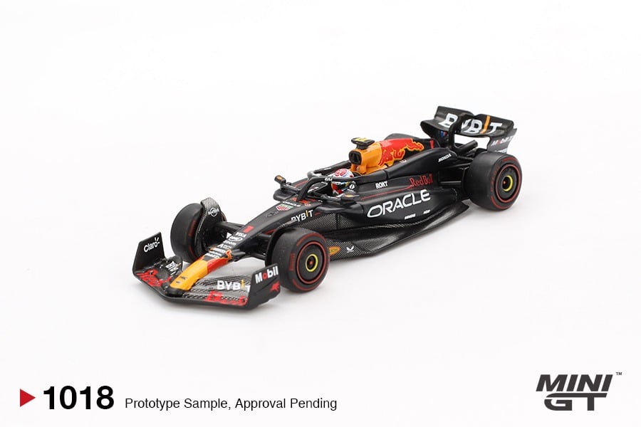  Mô hình xe Oracle Red Bull Racing RB20 #1 Max Verstappen 2024 F1 2024 Bahrain GP Winner tỉ lệ 1:64 MiniGT MGT01018 Card 