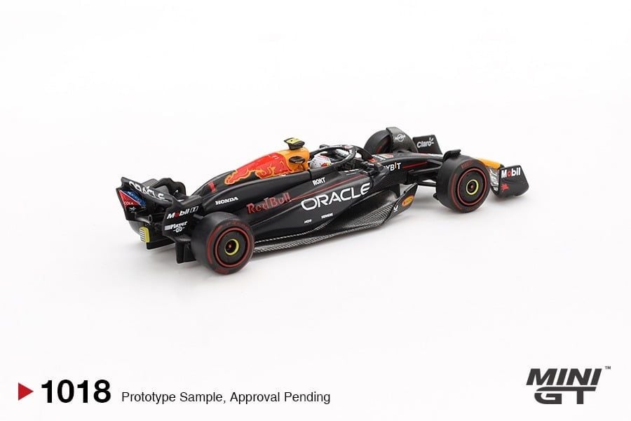  Mô hình xe Oracle Red Bull Racing RB20 #1 Max Verstappen 2024 F1 2024 Bahrain GP Winner tỉ lệ 1:64 MiniGT MGT01018 Card 
