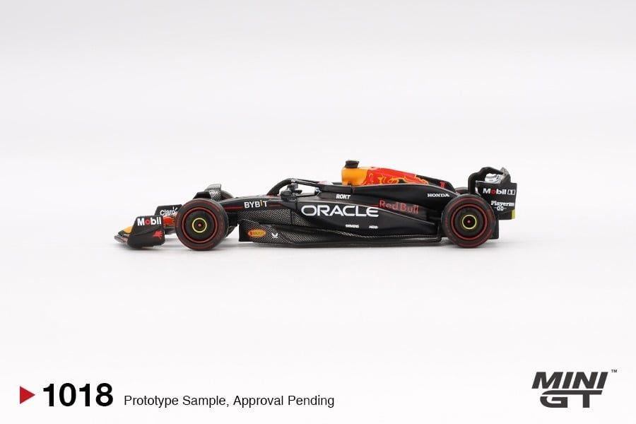  Mô hình xe Oracle Red Bull Racing RB20 #1 Max Verstappen 2024 F1 2024 Bahrain GP Winner tỉ lệ 1:64 MiniGT MGT01018 Card 