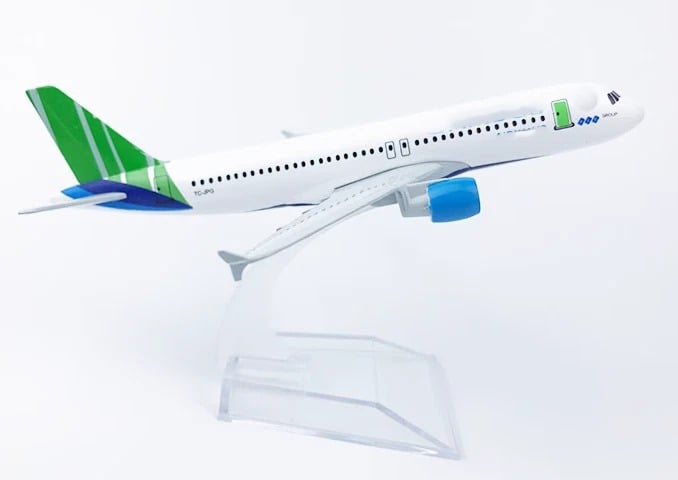  Mô hình máy bay VN Bamboo Airbus A320 16cm MB16136 