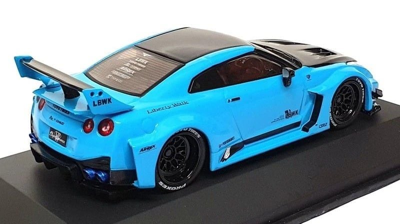  Mô hình ô tô Nissan GTR R35 LBWK Silhouette Miami Blue 2019 tỉ lệ 1:43 Solido model S4311209 
