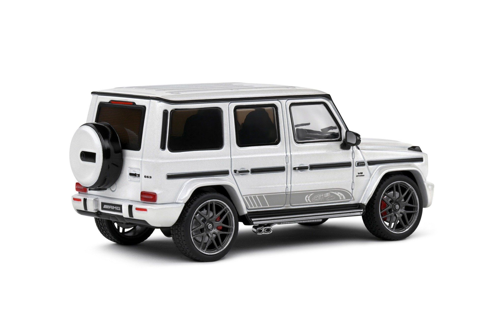  Mô hình xe ô tô Mercedes Benz G63 AMG Diamand White 2022 tỉ lệ 1:43 Solido model S4316701 