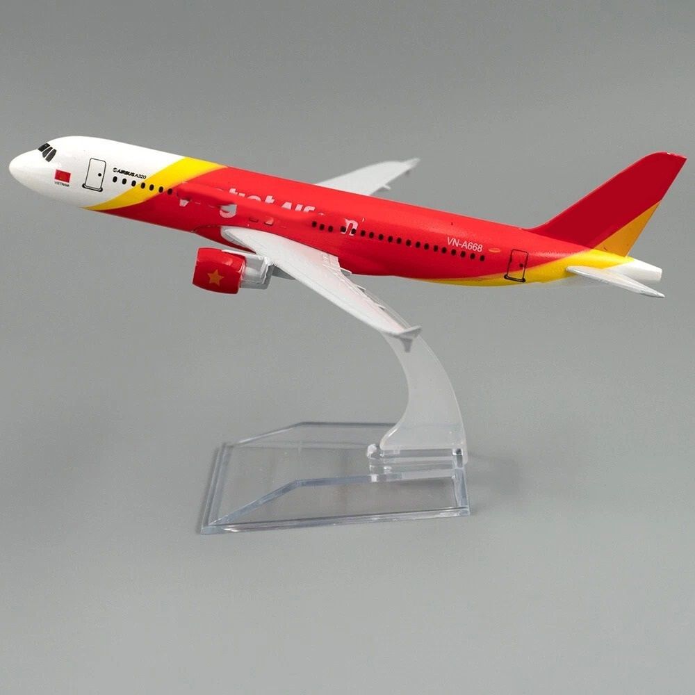  Mô hình máy bay VJ VN-A668 dòng A A320 16cm MB16139 