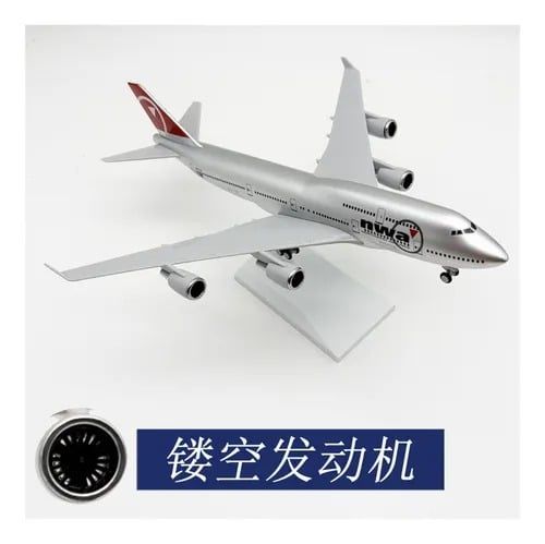  Mô hình máy bay NWA B747 có bánh xe - kích thước 30cm MB30047 