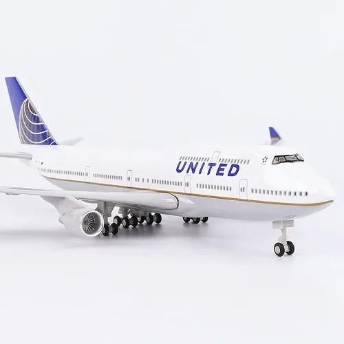  Mô hình máy bay UNITED B747 có bánh xe - kích thước 30cm MB30049 