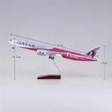  Mô hình máy bay Qatar FiFa World cup 2022 Boeing B777 có bánh xe kích thước 47cm no led MB47109 