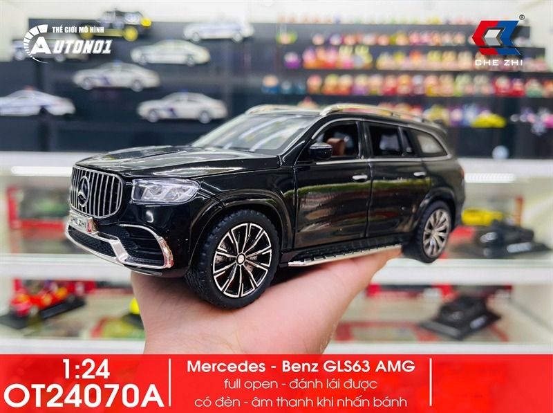  Mô hình xe Mercedes - Benz GLS63 AMG full open - đánh lái tỉ lệ 1:24 Chezhi CZ134P OT24070 
