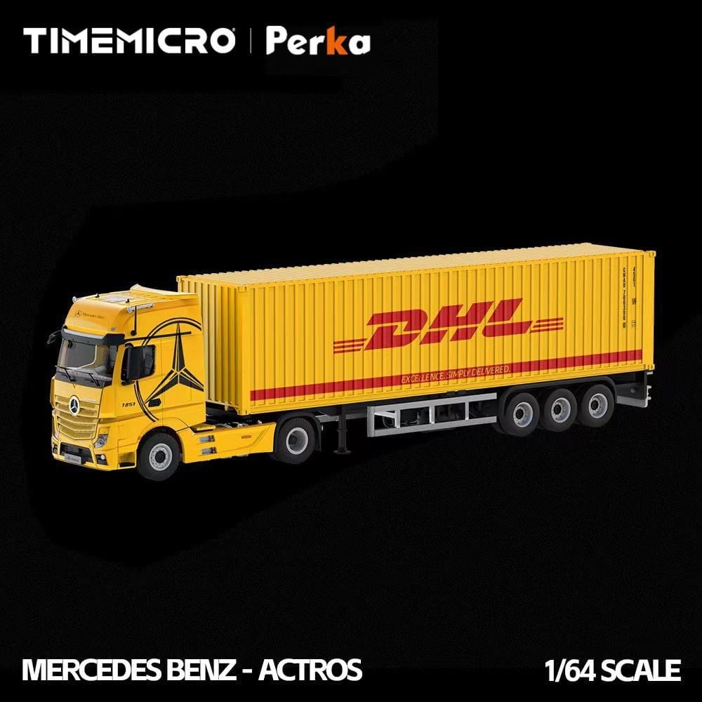  Mô hình xe container kéo thùng Mercedes Benz Actros tỉ lệ 1:64 TimeMicro & Perka TM646741 