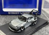  Mô hình xe Porsche Rauth Welt RWB 993 silver tỉ lệ 1:64 Street weapon OT64746 