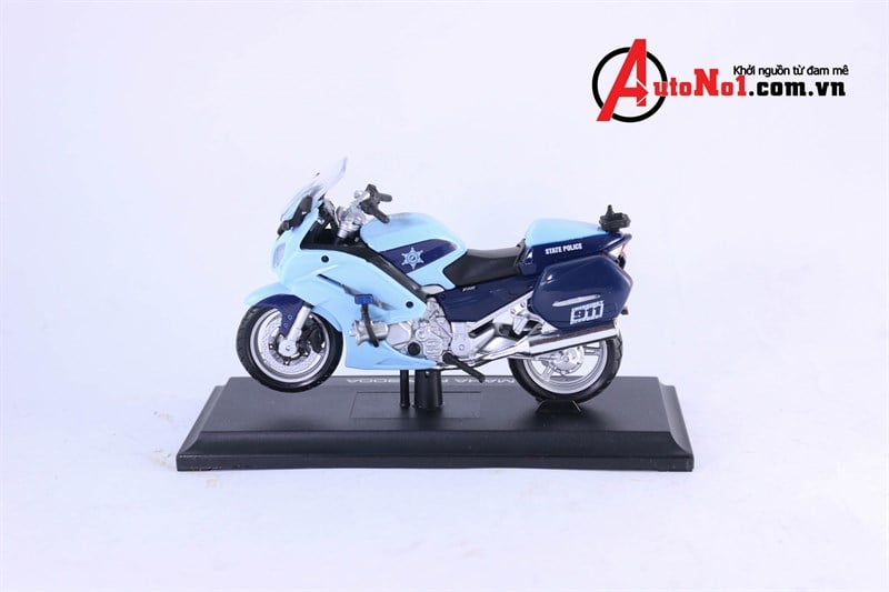  Mô hình xe mô tô Yamaha FJR 1300 police blue tỉ lệ 1:18 Maisto MT18034 