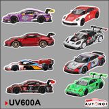  Decal uv trang trí chủ đề các mẫu Porsche của MINIGT dán xe - điện thoại - laptop - máy tính - nón - ly - mica chống nước - chống trầy Autono1 UV600 