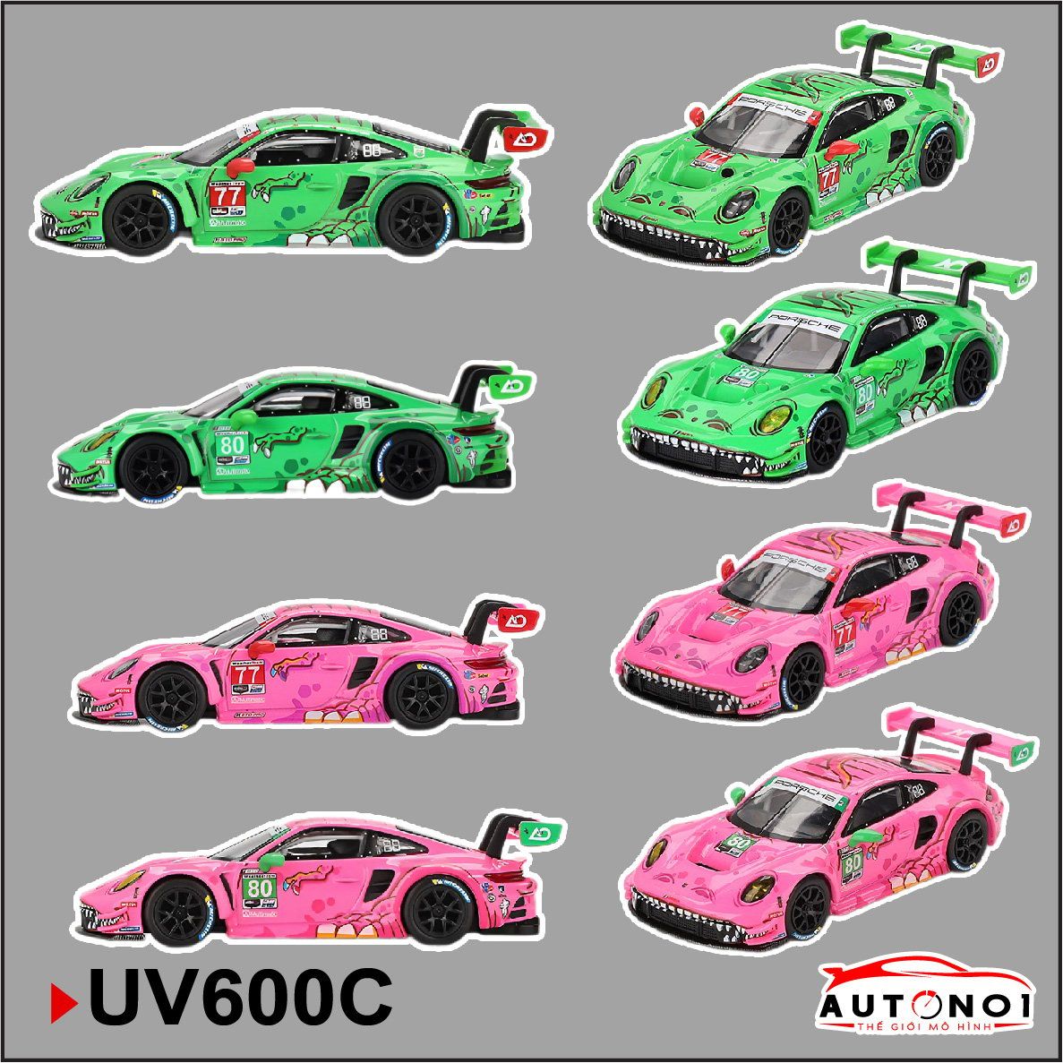  Decal uv trang trí chủ đề các mẫu Porsche của MINIGT dán xe - điện thoại - laptop - máy tính - nón - ly - mica chống nước - chống trầy Autono1 UV600 