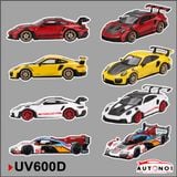  Decal uv trang trí chủ đề các mẫu Porsche của MINIGT dán xe - điện thoại - laptop - máy tính - nón - ly - mica chống nước - chống trầy Autono1 UV600 
