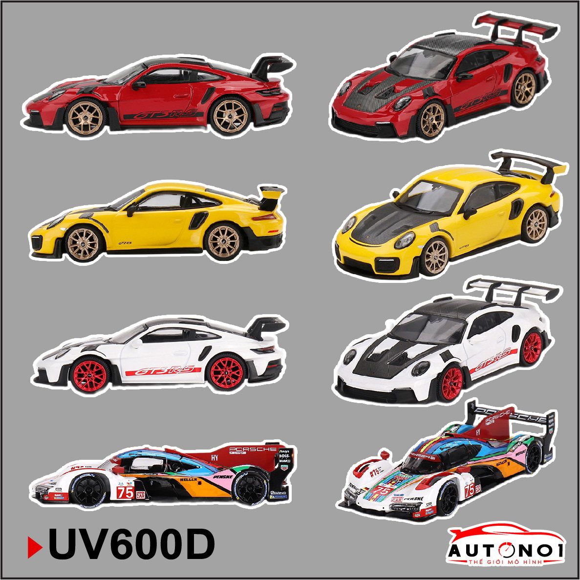  Decal uv trang trí chủ đề các mẫu Porsche của MINIGT dán xe - điện thoại - laptop - máy tính - nón - ly - mica chống nước - chống trầy Autono1 UV600 