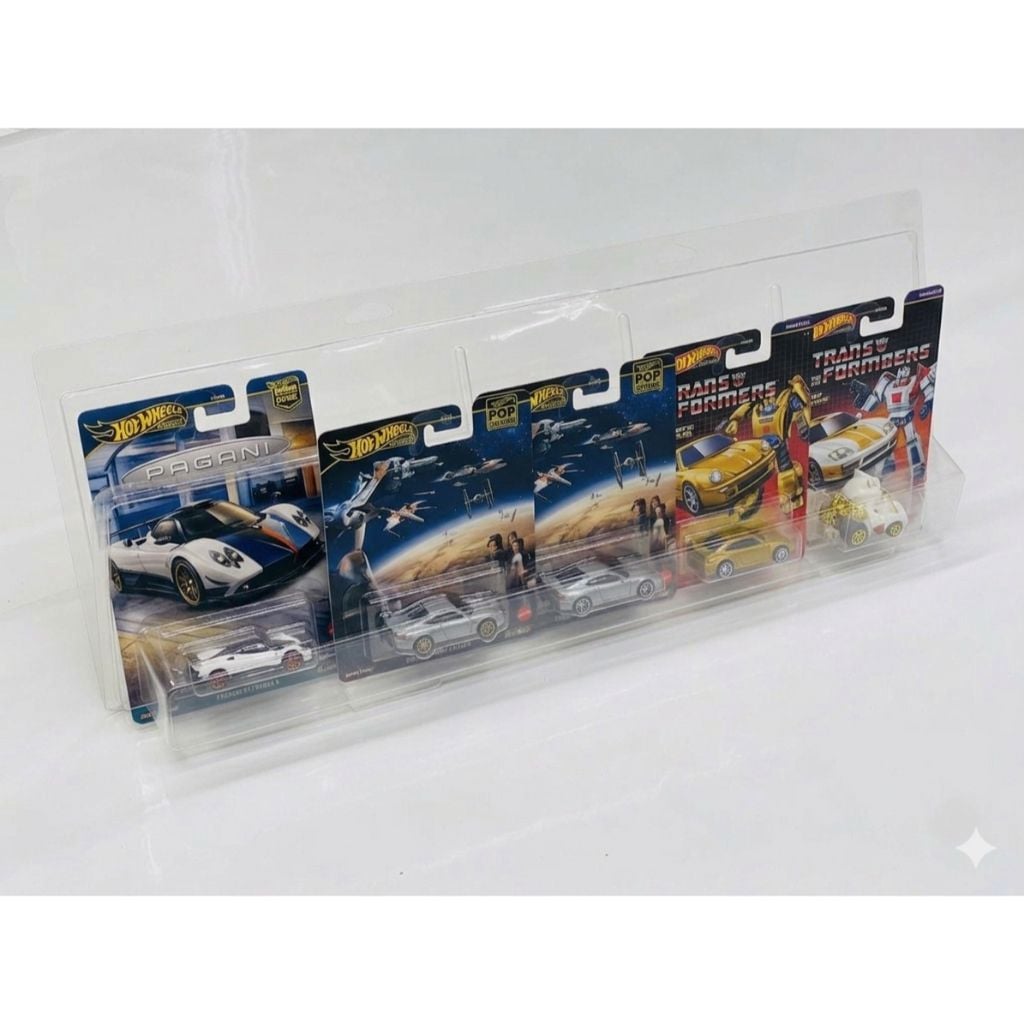  Bộ 5 PVC đựng card ngang Hot wheels Premium (Horizion Culture) tỉ lệ 1:64 PVC_HW_PRE_V5 