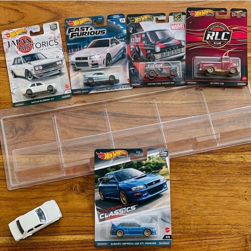  Bộ 5 PVC đựng card ngang Hot wheels Premium (Horizion Culture) tỉ lệ 1:64 PVC_HW_PRE_V5 