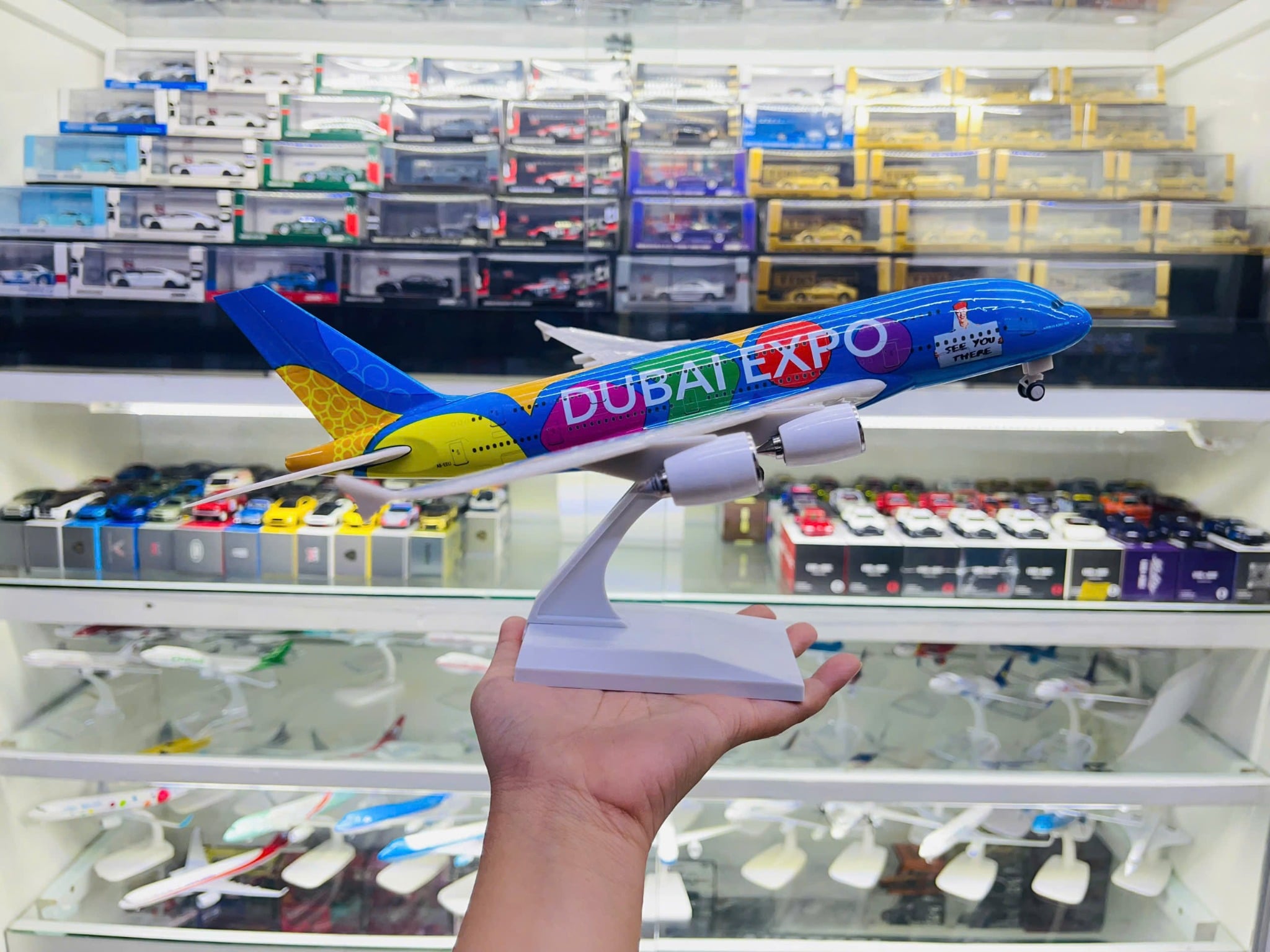  Mô hình máy bay Be part of the magic Dubai expo 2021-2022 Airbus A380 30cm MB30019 