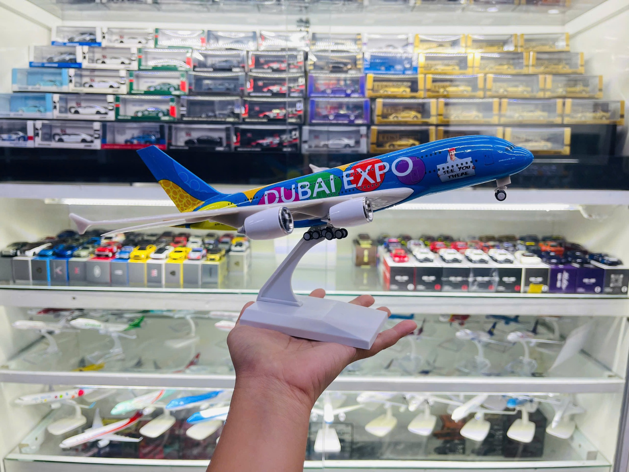  Mô hình máy bay Be part of the magic Dubai expo 2021-2022 Airbus A380 30cm MB30019 