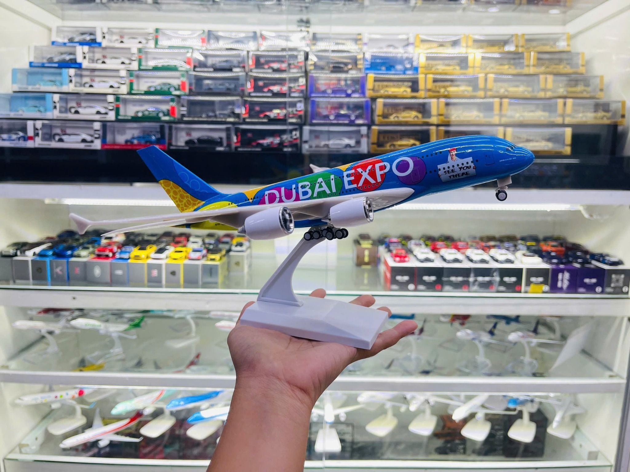  Mô hình máy bay Be part of the magic Dubai expo 2021-2022 Airbus A380 30cm MB30019 