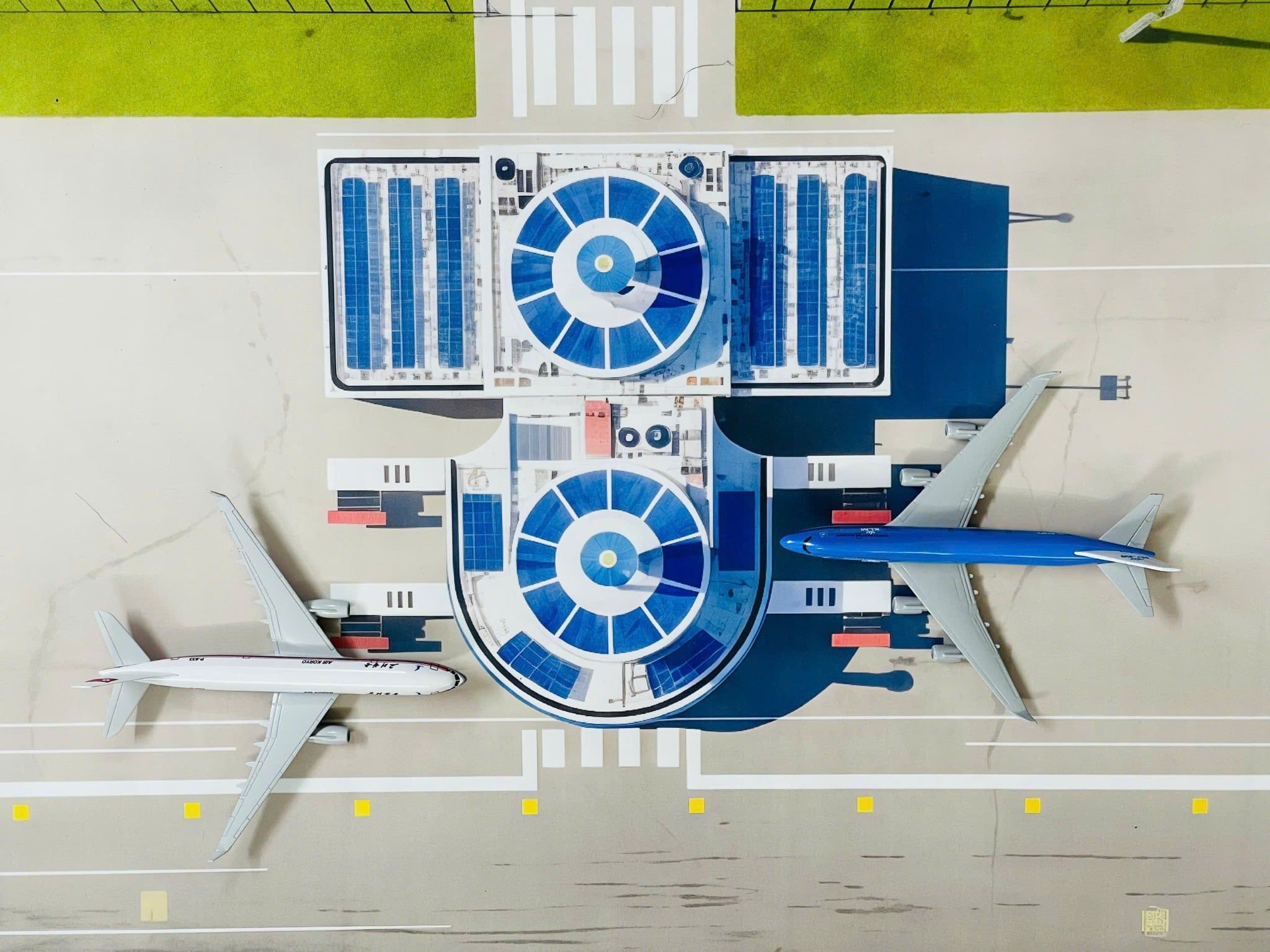  Phụ kiện trưng bày sàn đỗ xe, mặt đường chất liệu in pp 80x120cm cán mờ chống nước bụi bẩn dành cho xe mô hình nhiều tỉ lệ DR049 