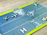  Phụ kiện trưng bày sàn đỗ, đường băng máy bay mô hình chất liệu in pp 80x120cm cán mờ chống nước bụi bẩn dành cho máy bay nhiều tỉ lệ DR047 