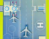  Phụ kiện trưng bày sàn đỗ, đường băng máy bay mô hình chất liệu in pp 80x120cm cán mờ chống nước bụi bẩn dành cho máy bay nhiều tỉ lệ DR047 