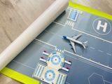  Phụ kiện trưng bày sàn đỗ, đường băng máy bay mô hình chất liệu in pp 80x120cm cán mờ chống nước bụi bẩn dành cho máy bay nhiều tỉ lệ DR047 