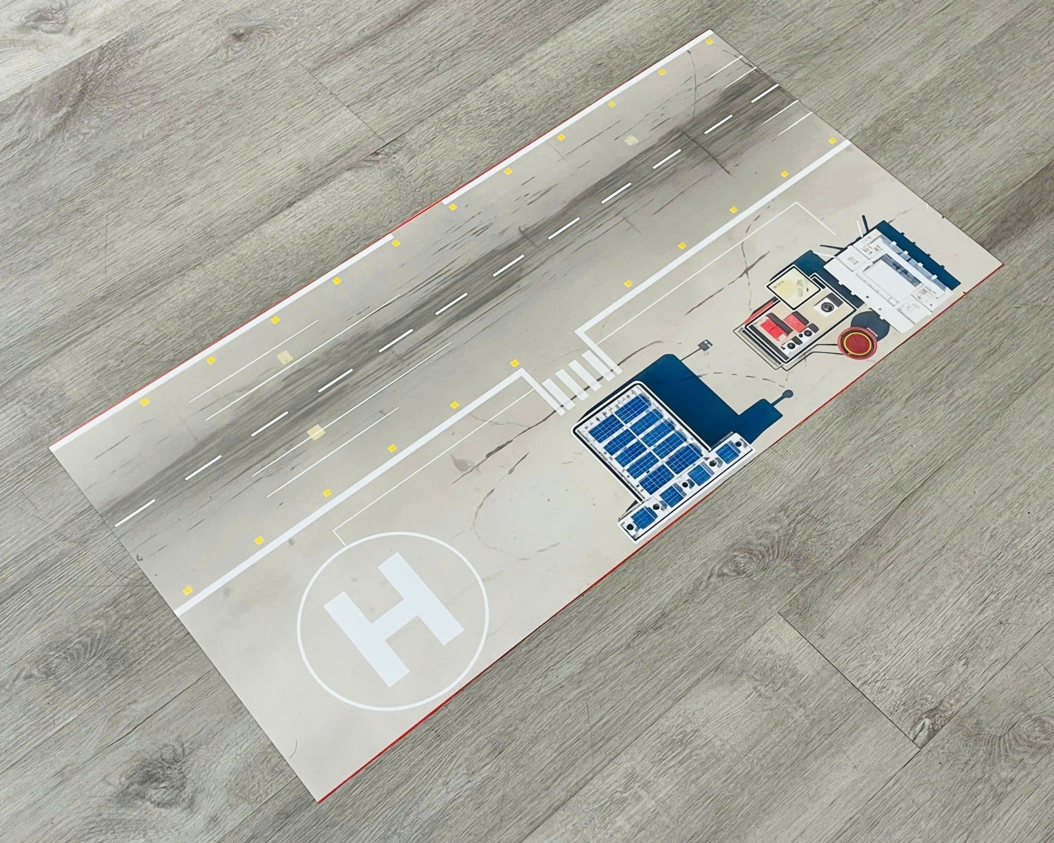  Phụ kiện trưng bày sàn đỗ xe, mặt đường chất liệu in pp 80x40cm cán mờ chống nước bụi bẩn dành cho xe mô hình nhiều tỉ lệ DR049 