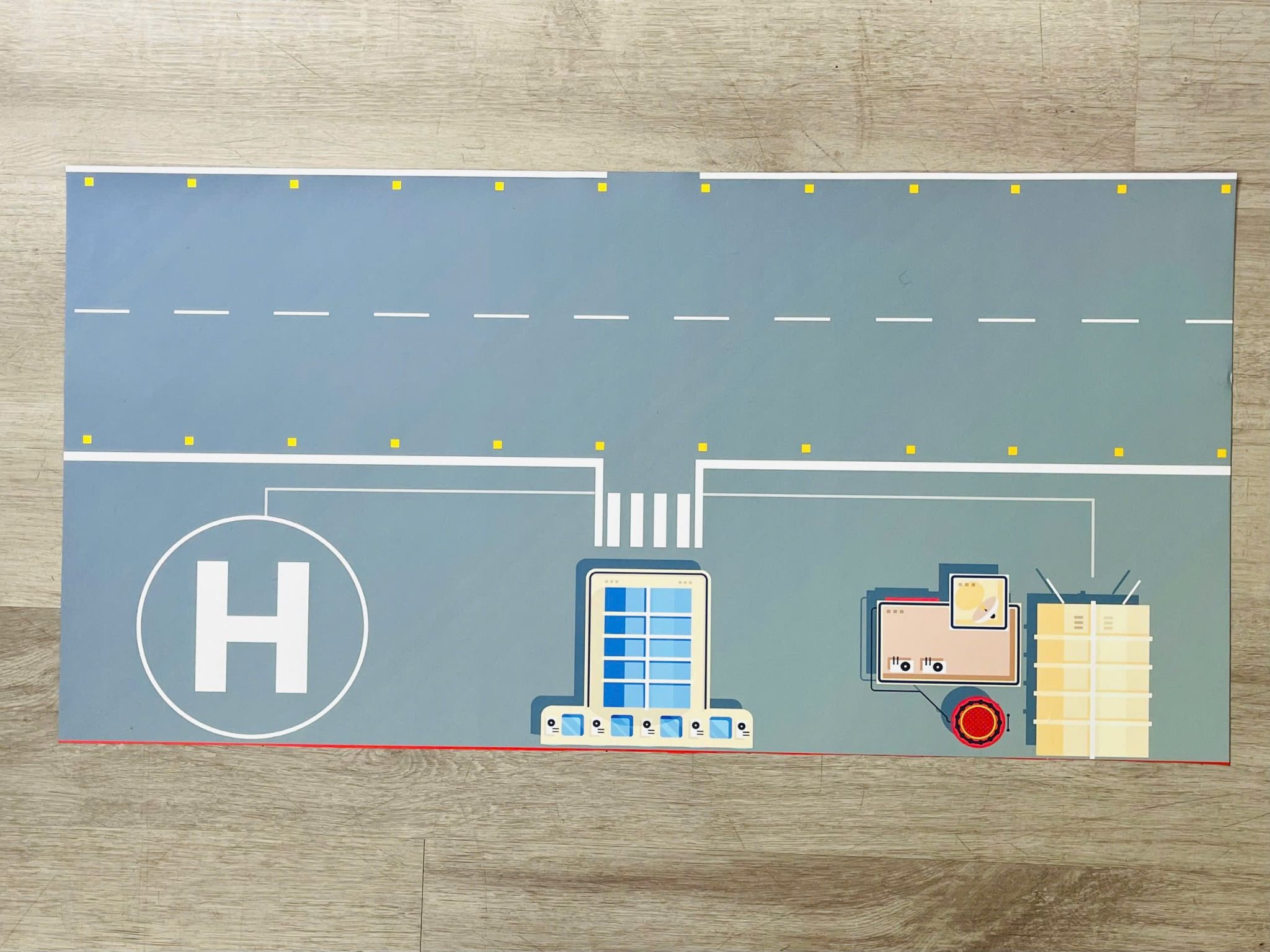  Phụ kiện trưng bày sàn đỗ, đường băng máy bay mô hình chất liệu in pp 40x80cm cán mờ chống nước bụi bẩn dành cho máy bay nhiều tỉ lệ DR047 