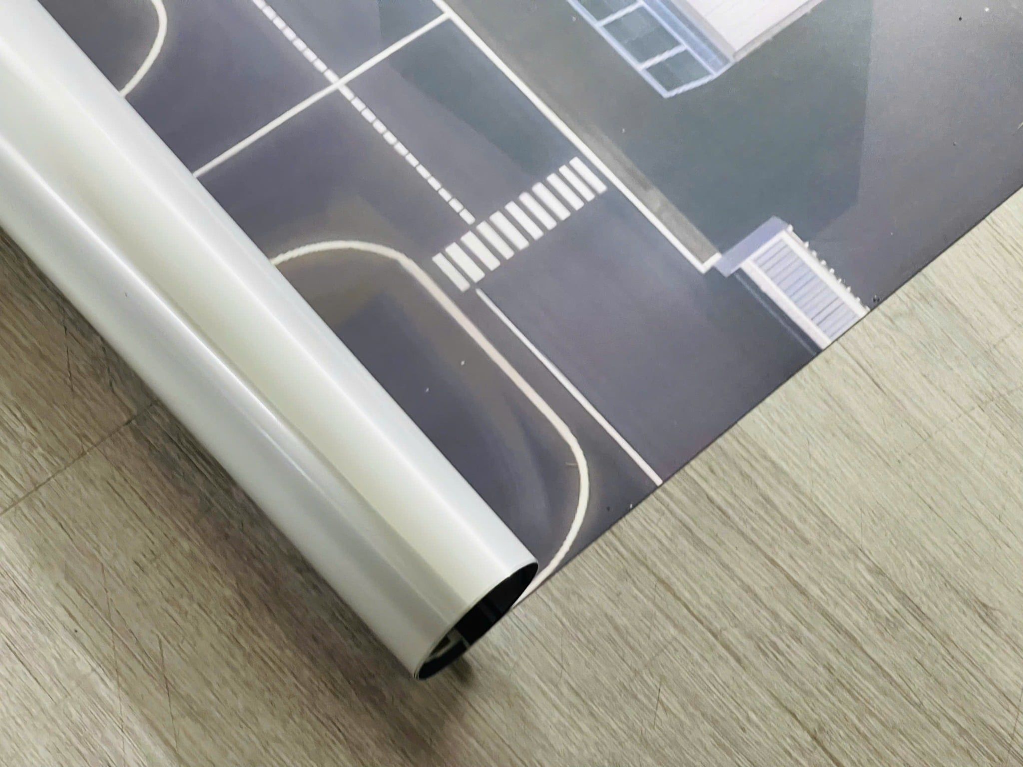  Phụ kiện trưng bày sàn đỗ xe, mặt đường chất liệu in pp 40x120cm cán mờ chống nước bụi bẩn dành cho xe mô hình nhiều tỉ lệ DR048 