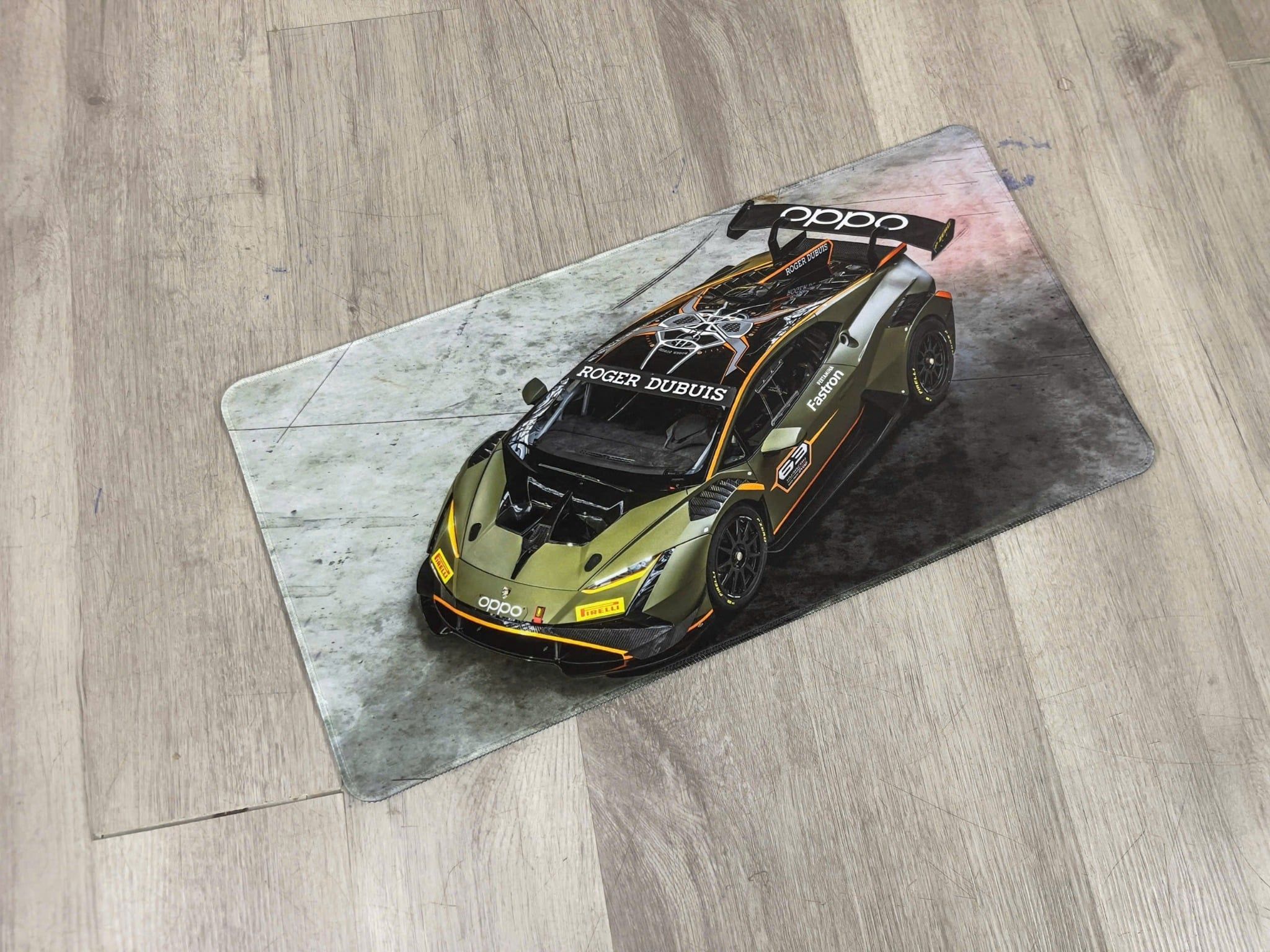  Phụ kiện Thảm lót chống trượt chủ đề siêu xe Lamborghini Huracán Super Trofeo EVO kích thước 30x60cm Autono1 PT141A 