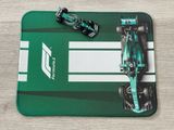  Phụ kiện Thảm lót chống trượt chủ đề siêu xe đua F1 Aston Martin kích thước 26x21cm Autono1 PT200F 
