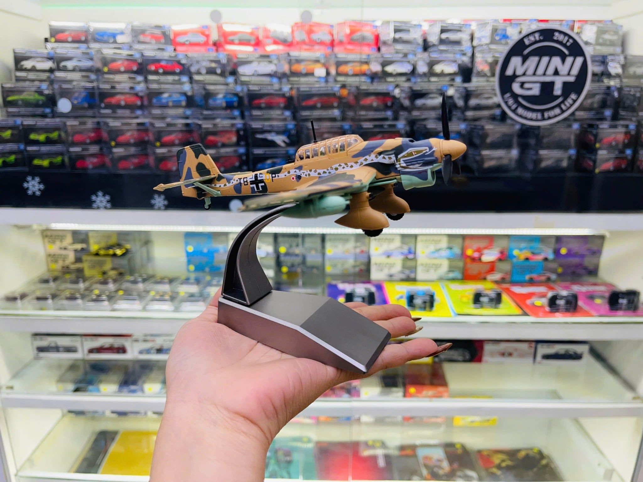  Mô hình máy bay quân sự cánh quạt German Junkers Stuka JU-87 JU87 Bomber tỉ lệ 1:72 NS model MBQS054 