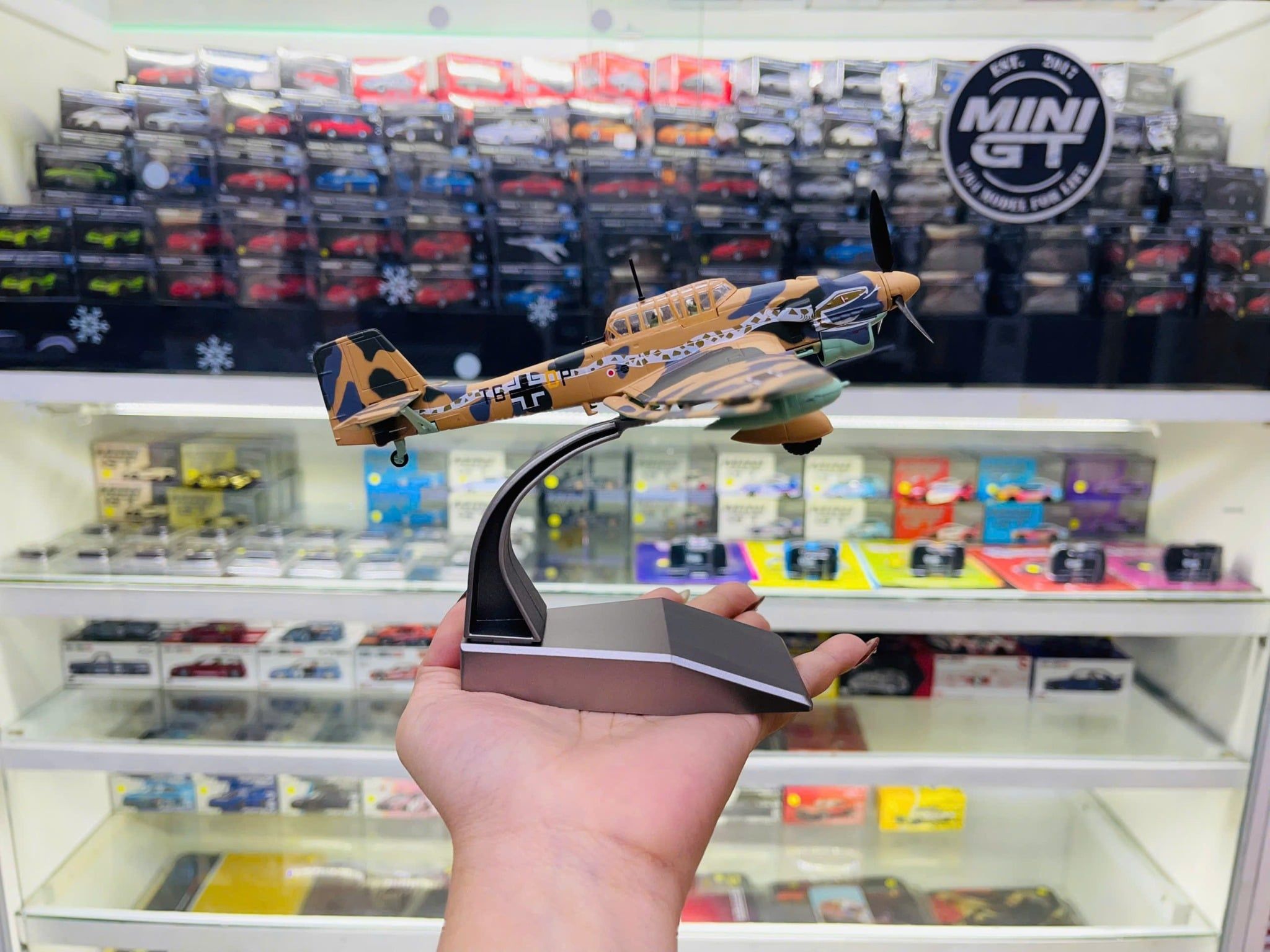  Mô hình máy bay quân sự cánh quạt German Junkers Stuka JU-87 JU87 Bomber tỉ lệ 1:72 NS model MBQS054 